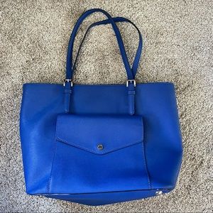 Michael Kors blue leather shoulder bag